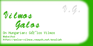 vilmos galos business card